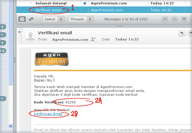 Cara Verifikasi Email - AgenPremium.com